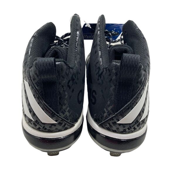 Adidas Power Alley 4 Mid Metal Baseball Cleats 12 US mens q16575 Black white main image 6
